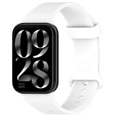 Per Xiaomi Smart Band 9 Pro Color Buckle Pure Color Silicone Watch Band (Bianco)