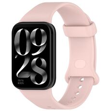 Per Xiaomi Smart Band 9 Pro Color Buckle Pure Color Silicone Watch Band (Rosa)