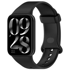 Per Xiaomi Smart Band 9 Pro Color Buckle Pure Color Silicone Watch Band (Nero)