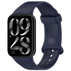 Per Xiaomi Smart Band 9 Pro Color Buckle Pure Color Silicone Watch Band (blu scuro)