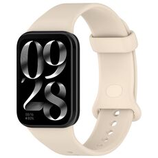 Per Xiaomi Smart Band 9 Pro Color Buckle Pure Color Silicone Watch Band (Avorio Bianco)