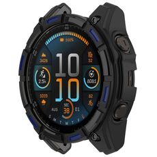 Per Garmin Enduro 3 Armour Hollow TPU Half Coverage Watch Custodia protettiva (nero blu)