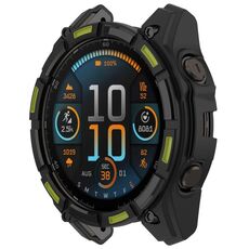 Per Garmin Enduro 3 Armour Hollow TPU Half Coverage Watch Custodia protettiva (nero verde)