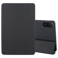 Per Honor Pad X8 / X9 Custodia per tablet in silicone e pelle a tre ante (nero)
