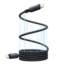 Cavo dati magnetico in silicone liquido per ricarica rapida Baseus PicoGo Series 240W da tipo C a tipo C, lunghezza: 1 m (nero)