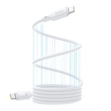 Cavo dati magnetico in silicone liquido per ricarica rapida Baseus PicoGo Series 240W da tipo C a tipo C, lunghezza: 1 m (bianco)