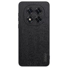 Per Xiaomi Redmi Note 14 Pro+ Custodia antiurto in pelle di corteccia d'albero (nero)