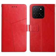 Per Honor X5b 4G / X5b Plus 4G Custodia per telefono in pelle con motivo a forma di Y (rosso)