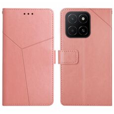 Per Honor X5b 4G / X5b Plus 4G Custodia per telefono in pelle con motivo a forma di Y (rosa)