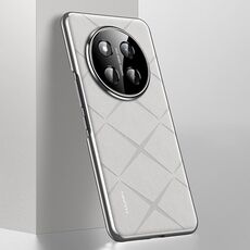Per Honor X60 Pro Custodia per telefono in pelle liscia per PC (bianca)