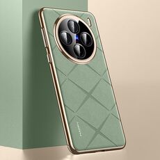 Per vivo X200 Custodia per telefono in pelle per PC (verde)