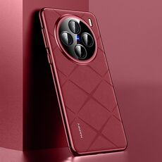 Per vivo X200 Custodia in pelle per PC (rosso vino)