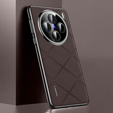 Per vivo X200 Custodia per telefono in pelle liscia per PC (marrone)