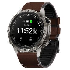 Per cinturino in silicone e pelle a sgancio rapido Garmin da 26 mm (caffè)