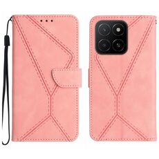 Per Honor X5b 4G / X5b Plus 4G Custodia per telefono in pelle goffrata con cuciture (rosa)