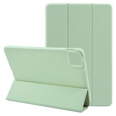 Custodia per tablet in silicone e pelle a tre ante per Honor Pad GT Pro (verde)