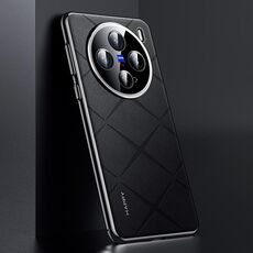 Per vivo X200 Pro mini Custodia per telefono in pelle liscia per PC (nero)