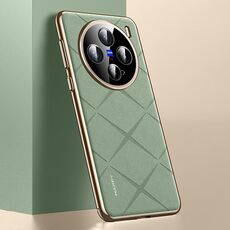 Per vivo X200 Pro mini Custodia per telefono in pelle per PC (verde)