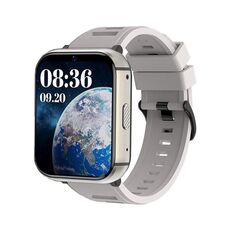 Orologio intelligente UNIWA DM66 4G con chiamata, 2 GB + 16 GB, schermo IPS da 1,99 pollici Android 9.0 Supporto WiFi GPS (argento)