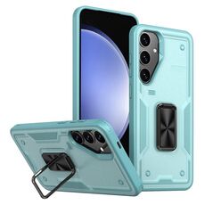 Per Samsung Galaxy S23 FE 5G Custodia per telefono con supporto ad anello in TPU ibrido per PC (blu)