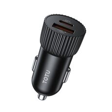 Caricabatterie per auto a ricarica rapida con porte USB-A e Type-C TOTU CC-2 da 48 W (nero)
