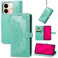 For vivo Y37 Pro Mandala Flower Embossed Leather Phone Case(Green)
