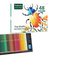 Set di matite colorate Graffiti dipinte a mano, specifiche: 48 colori solubili in acqua