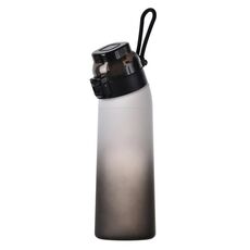 Borraccia sportiva da 700 ml Tritan Borraccia portatile a prova di perdite Tazza per bere senza BPA con cannuccia (nera)
