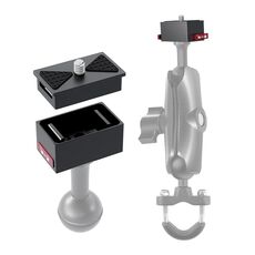 Adattatore base a sgancio rapido in metallo per GoPro, Insta360, DJI e altre action camera (nero)