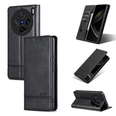 Per vivo X200 Pro mini AZNS Custodia per telefono in pelle di vitello con texture magnetica (nero)