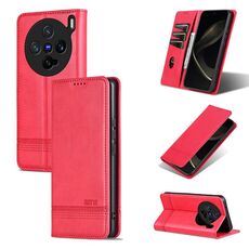 Per vivo X200 Pro mini AZNS Custodia per telefono in pelle di vitello con texture magnetica (rosso)