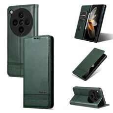 Per OPPO Find X8 Pro AZNS Custodia per telefono in pelle con texture di vitello magnetica (verde scuro)