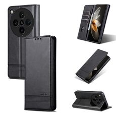 Per OPPO Find X8 Pro AZNS Custodia per telefono in pelle con texture di vitello magnetica (nero)