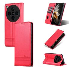 Per OPPO Find X8 Pro AZNS Custodia per telefono in pelle con texture di vitello magnetica (rosso)