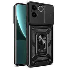 Per vivo iQOO Z7 Pro 5G Global Sliding Camera Cover Design TPU+PC Custodia per telefono (nero)