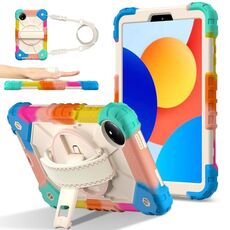 Per Xiaomi Redmi Pad SE 8.7 Custodia per tablet PC ibrida in silicone con robot a contrasto (blu colorato)