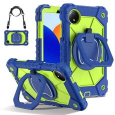 Per Xiaomi Redmi Pad SE 8.7 Custodia per tablet PC ibrida in silicone con robot a contrasto di colore (blu navy giallo verde)