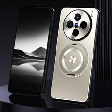 Per vivo X200 Supporto rotante Custodia per telefono in metallo satinato (titanio)