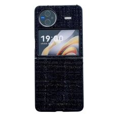 Per vivo X Flip Plaid Fabric PC Custodia protettiva per telefono (nero)