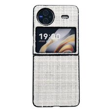 Per vivo X Flip Plaid Fabric PC Custodia protettiva per telefono (bianco)