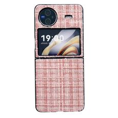 Per vivo X Flip Plaid Fabric PC Custodia protettiva per telefono (rosa)