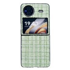 Per vivo X Flip Plaid Fabric PC Custodia protettiva per telefono (verde)