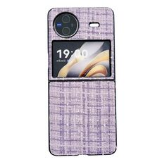 Per vivo X Flip Plaid Fabric PC Custodia protettiva per telefono (viola)