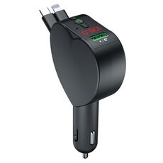 Y2 con cavi retrattili di tipo C Adattatore per chiamata vivavoce per lettore MP3 Bluetooth per auto