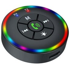 Q10 con lampada colorata 2 in 1 Bluetooth 5.3 trasmettitore/ricevitore wireless adattatore lettore MP3