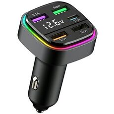 K34 con display LED 5 porte USB caricabatteria per auto adattatore accendisigari