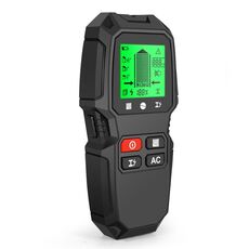 HW-QB6 5 in 1 scanner da parete portatile rilevatore di montanti Rilevamento di cavi elettrici sotto tensione in metallo e corrente in legno (nero)