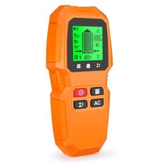 HW-QB6 5 in 1 scanner da parete portatile rilevatore di montanti Rilevamento di cavi elettrici sotto tensione in metallo e corrente (arancione)