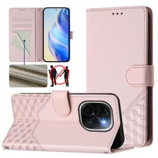 For vivo iQOO Z9s Pro 5G / T3 Pro 5G India Honeycomb Embossing RFID Leather Phone Case(Pink)