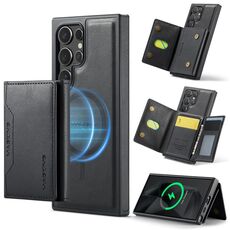 Per Samsung Galaxy S24 Ultra 5G DG.MING MAGKING-K2 Series MagSafe RFID Card Bag Custodia per telefono staccabile (nero)